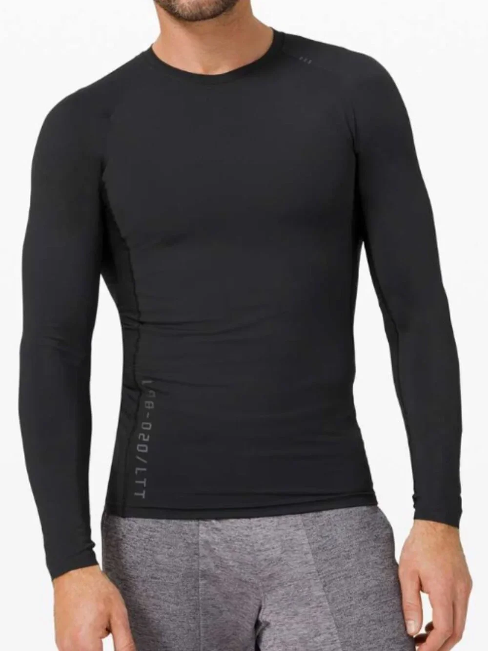 Lululemon Vital Drive Long Sleeve Men's XS Black Tight Fit Training Base Layer